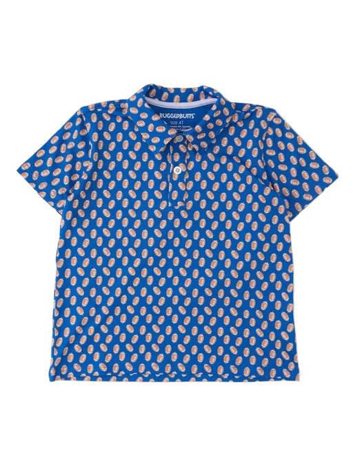 Knit Short Sleeve Performance Polo Varsity Blue Football Frenzy