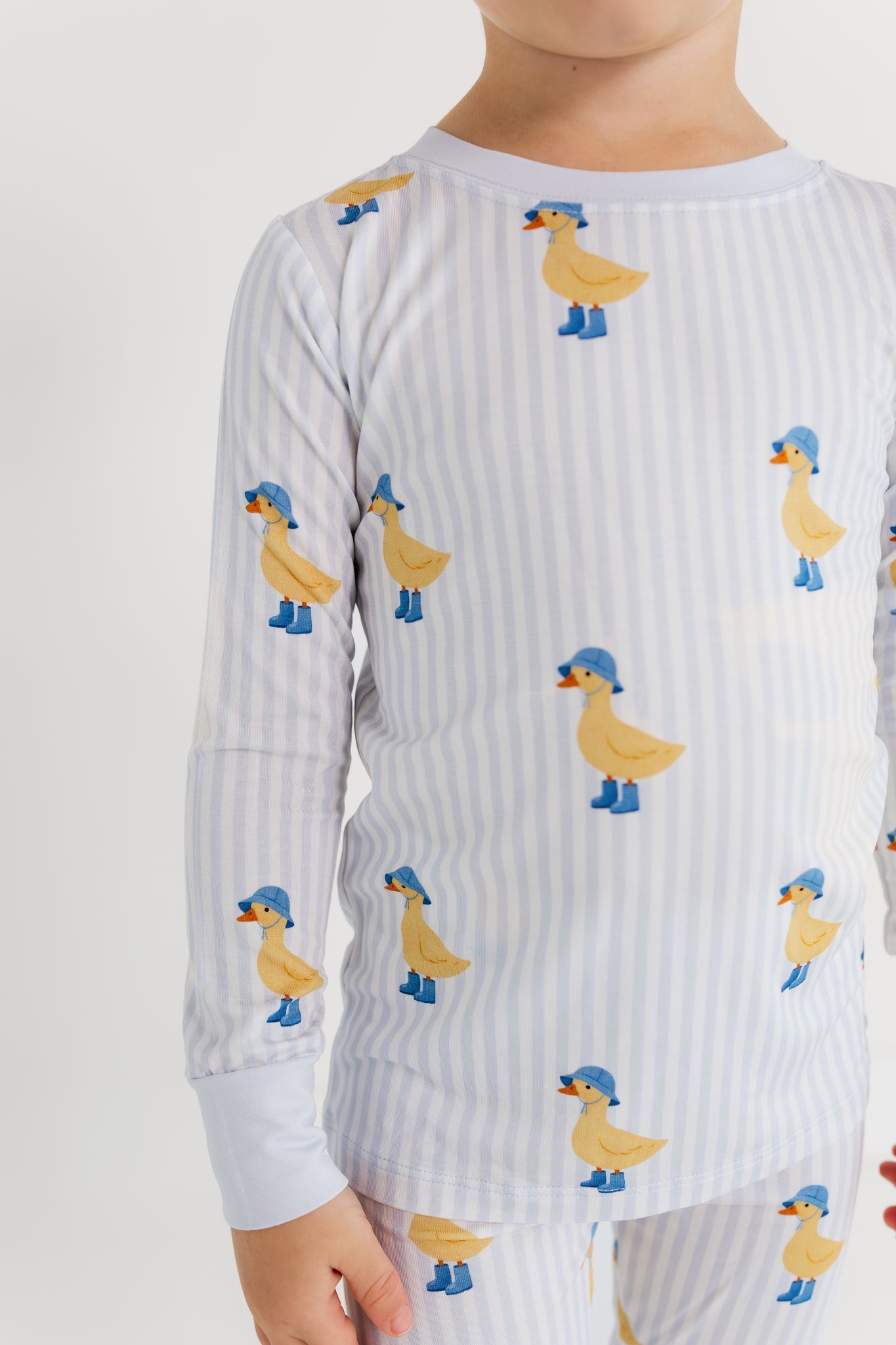 Blue Stripe Ducks Two Piece Set