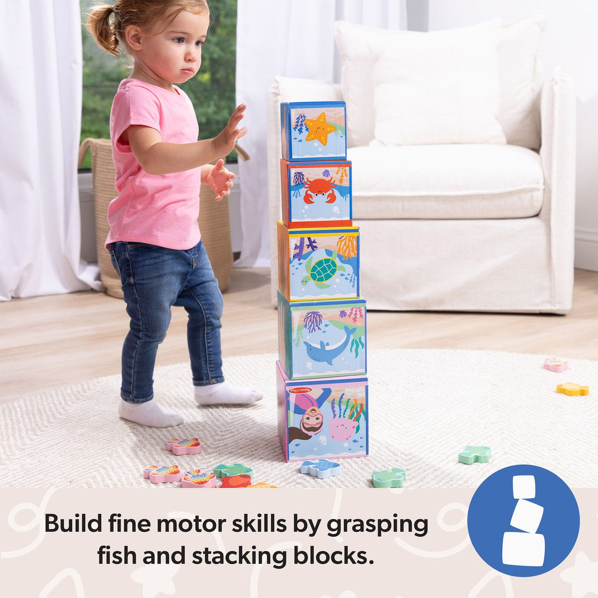 Ms Rachel Sort and Count Nesting Blocks
