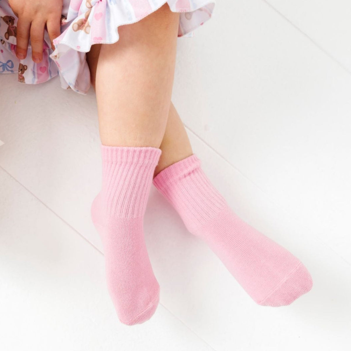 Crew Socks 3-Pack Teddy Bow