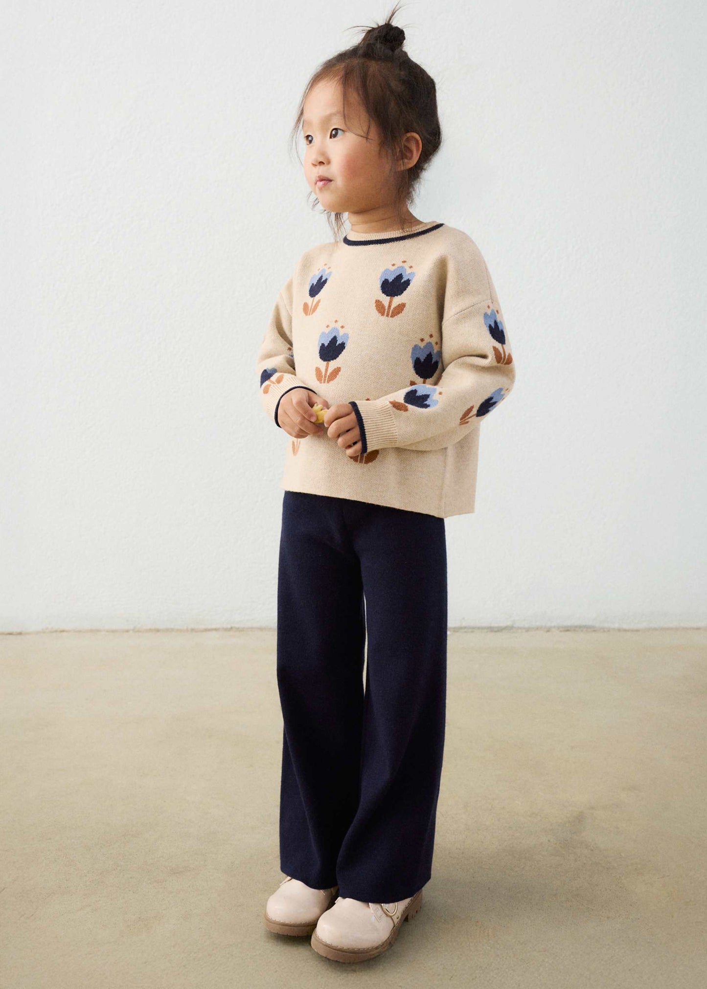 Floral Sweater & Knit Flare Pant Set