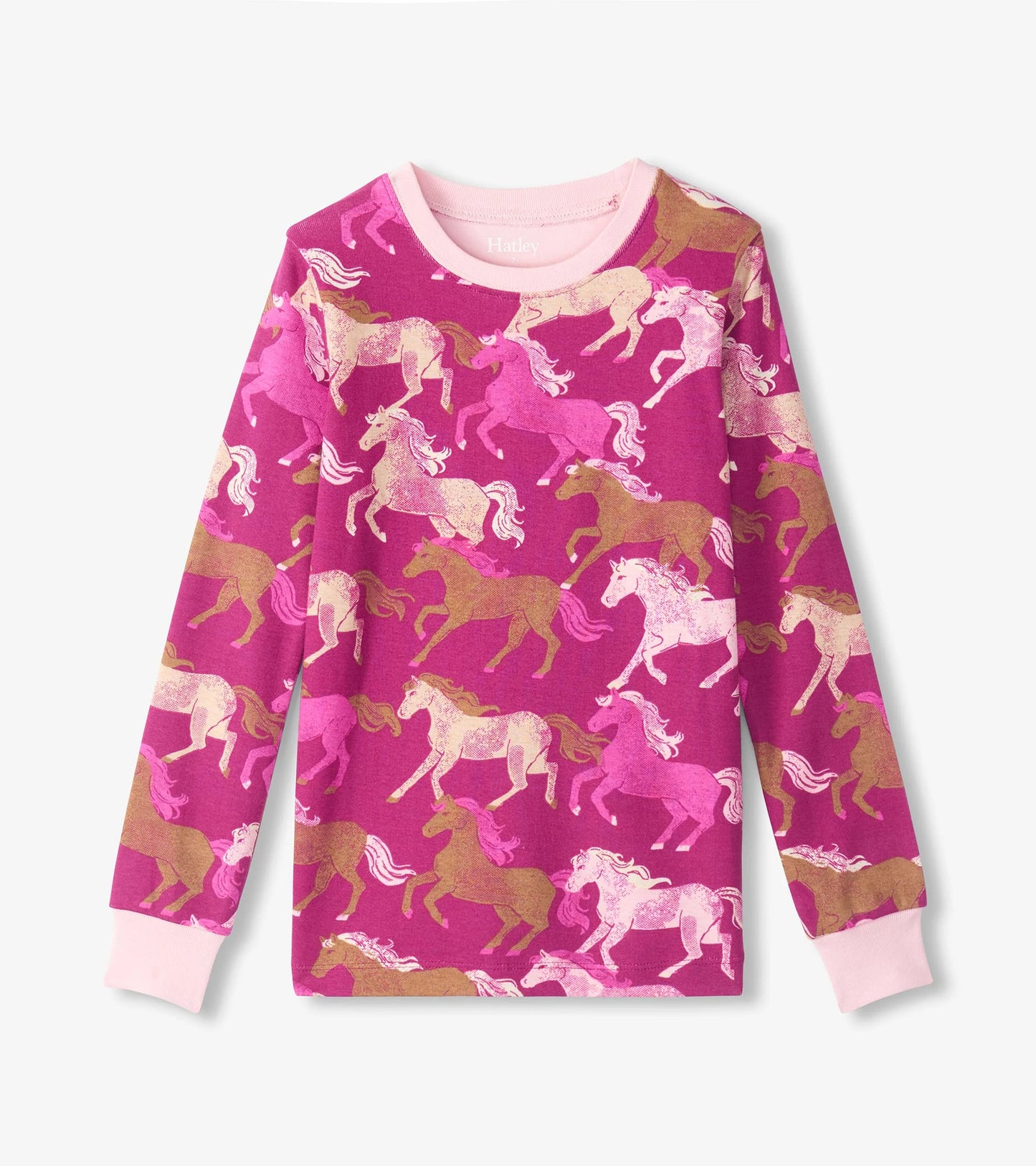 Galloping Horses Cotton Rib Pajama Set