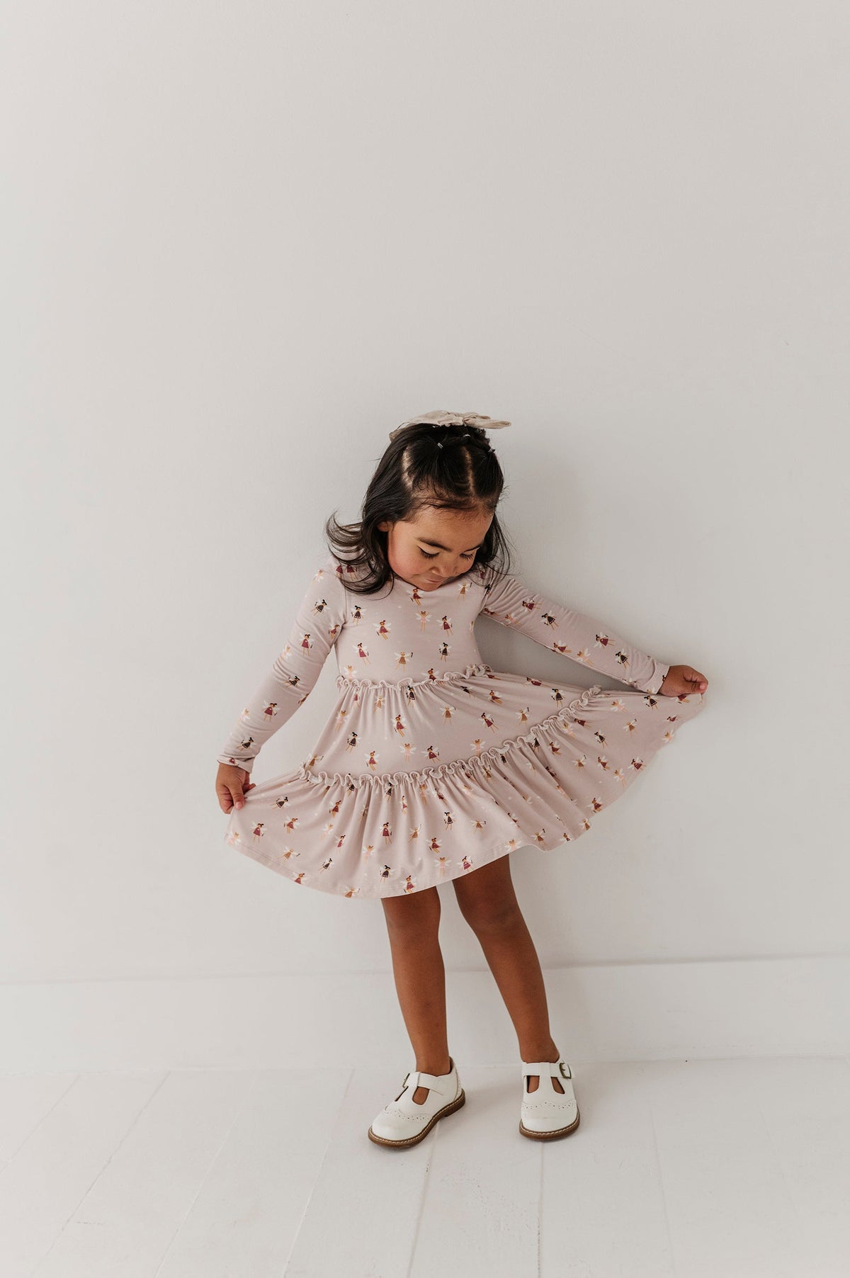 Long Sleeve Double Tiered Dress Fairies