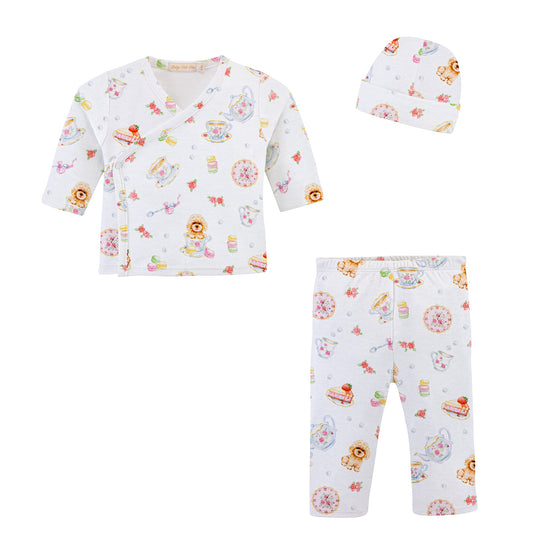 Afternoon Paw-ty Printed Pima Take Me Home With Hat Set