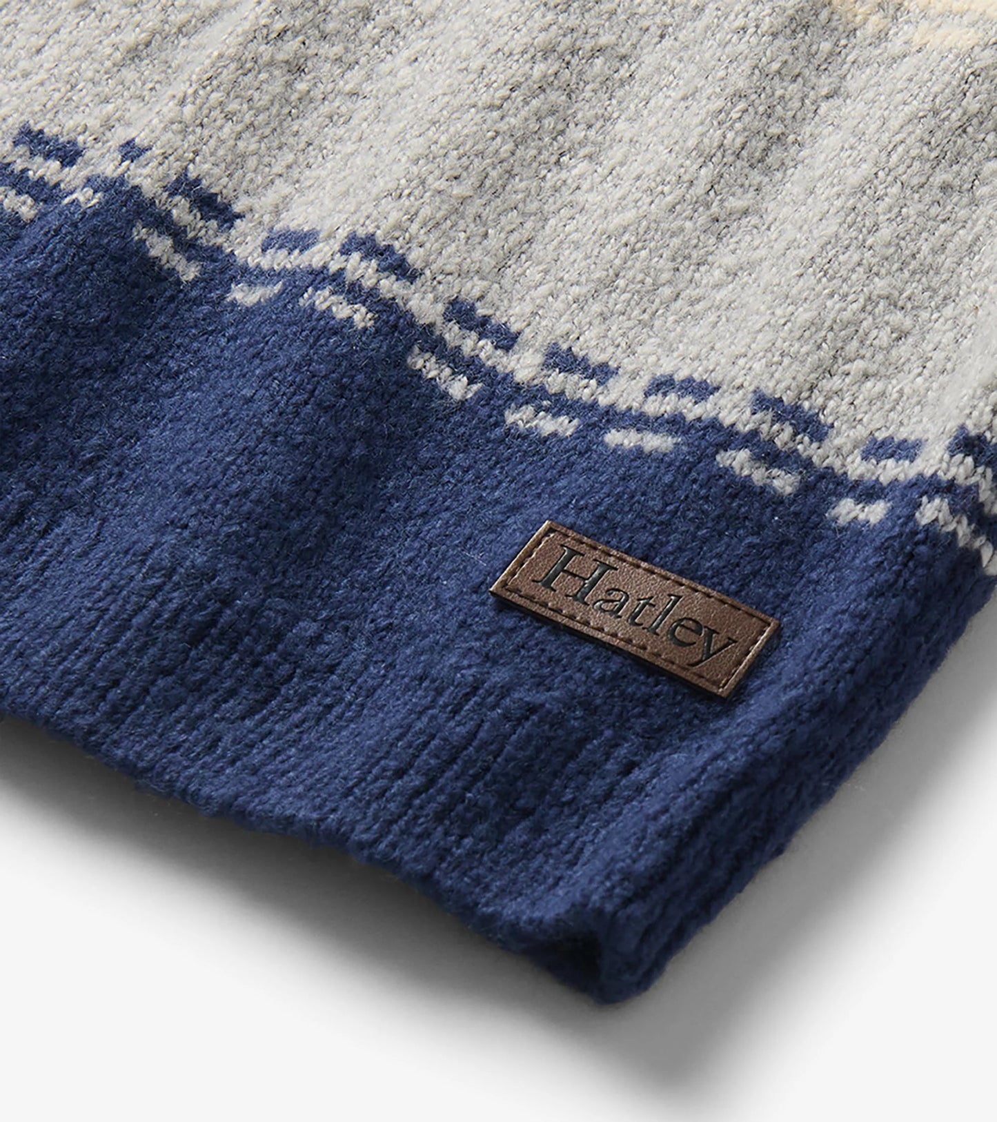 Blue Colorblock Crew Neck Sweater