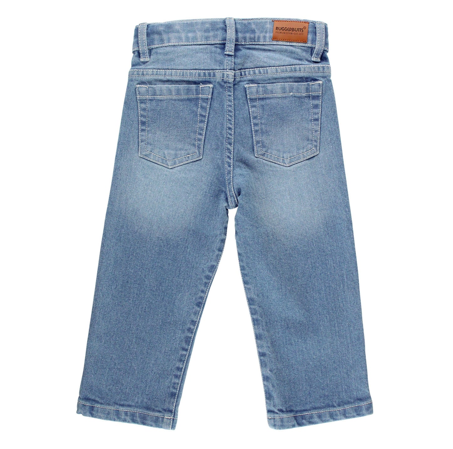 Boys Light Wash Straight Jeans