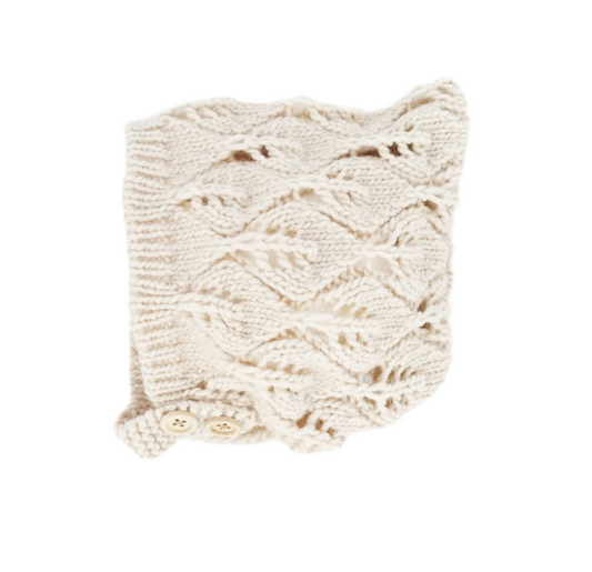 Leaf Lace Bonnet-Natural