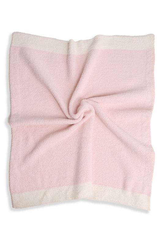 Children’s Color Block Pink Luxury Soft Throw Blanket