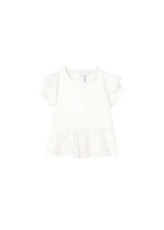 White Eyelet Embroidery Top