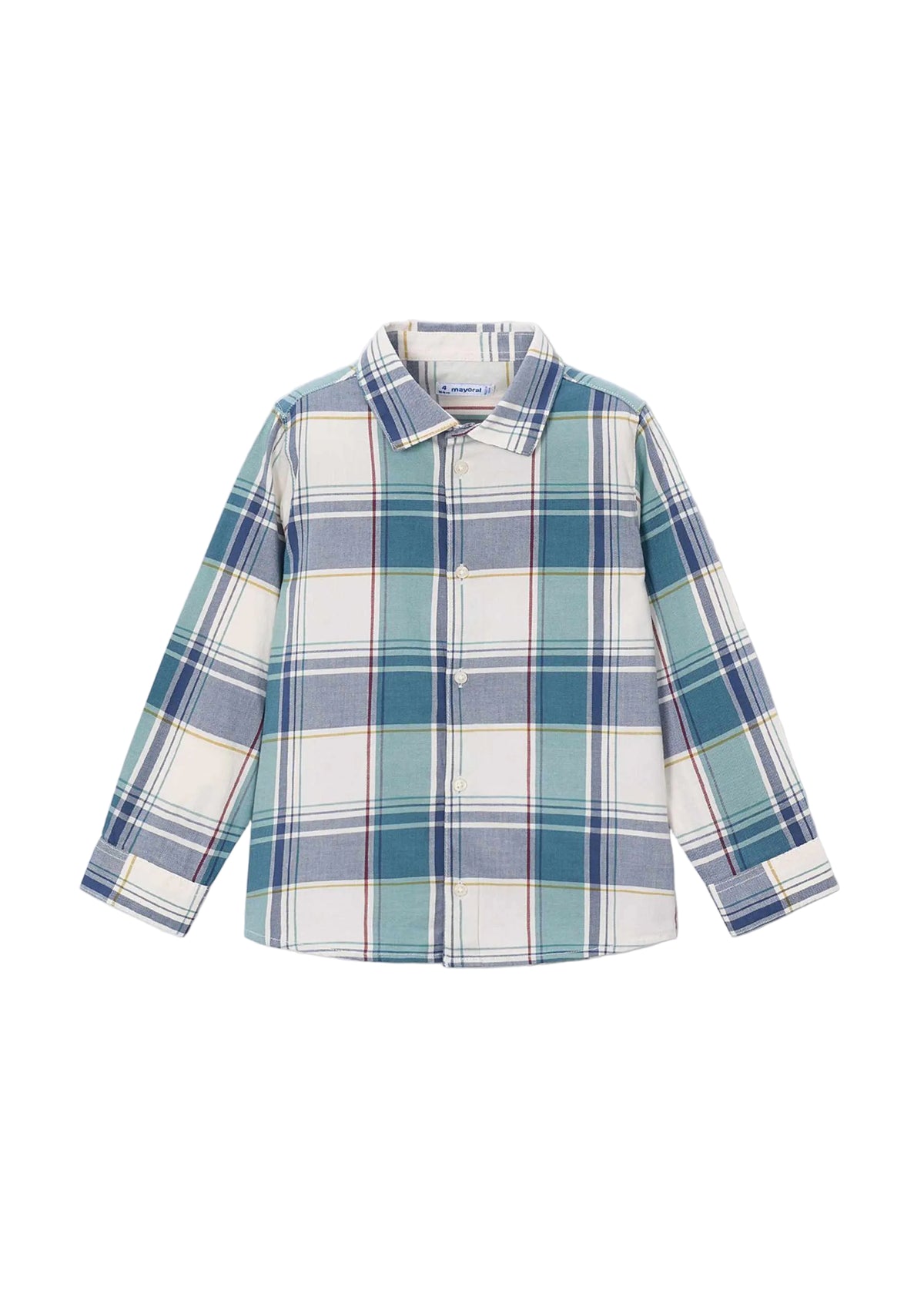 Blue Plaid Button-Down Shirt