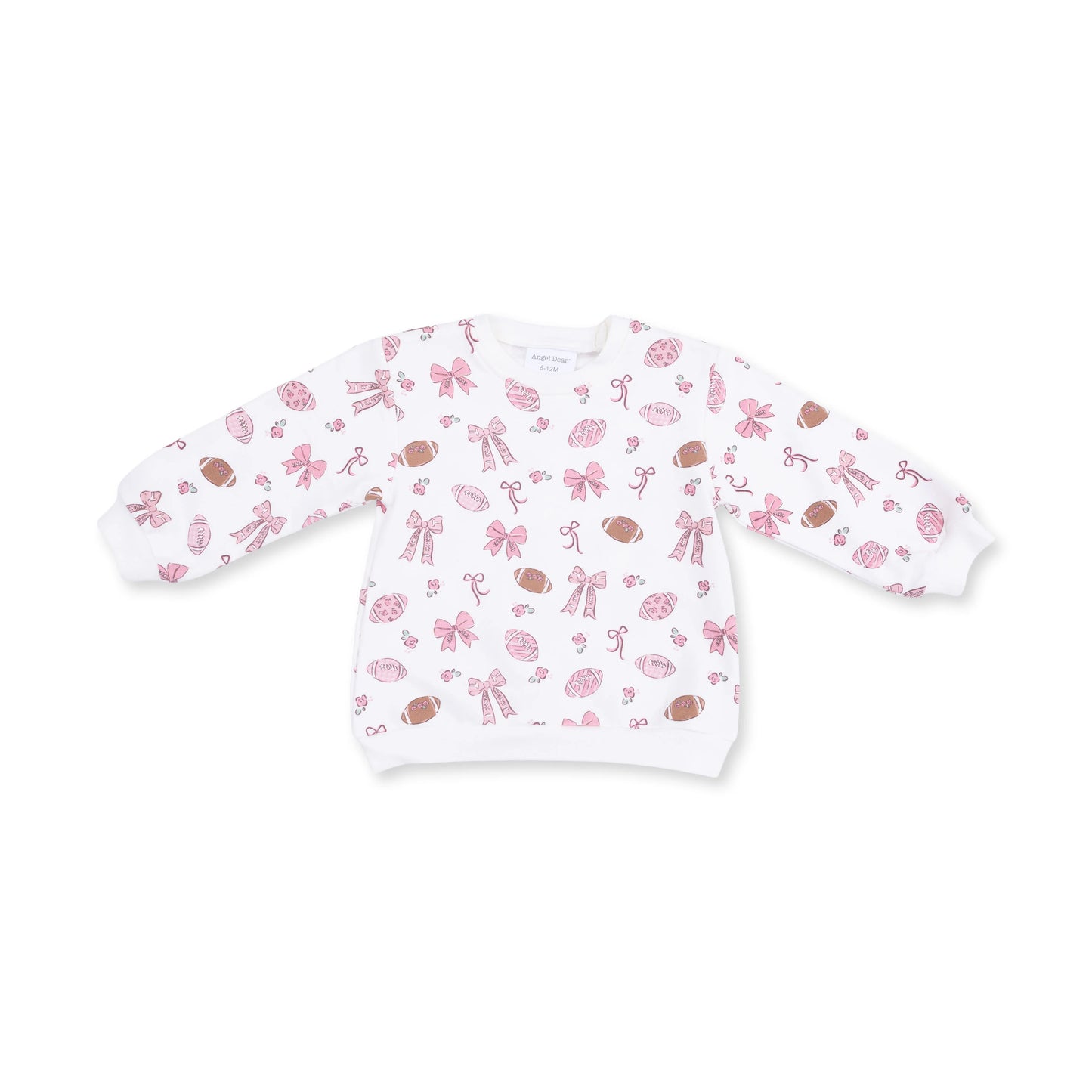 Footballs and Bows Oversized Sweatshirt and Baby Bells