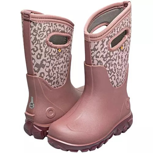 Big Kids' Bogs Classic Seamless Glitter Leopard