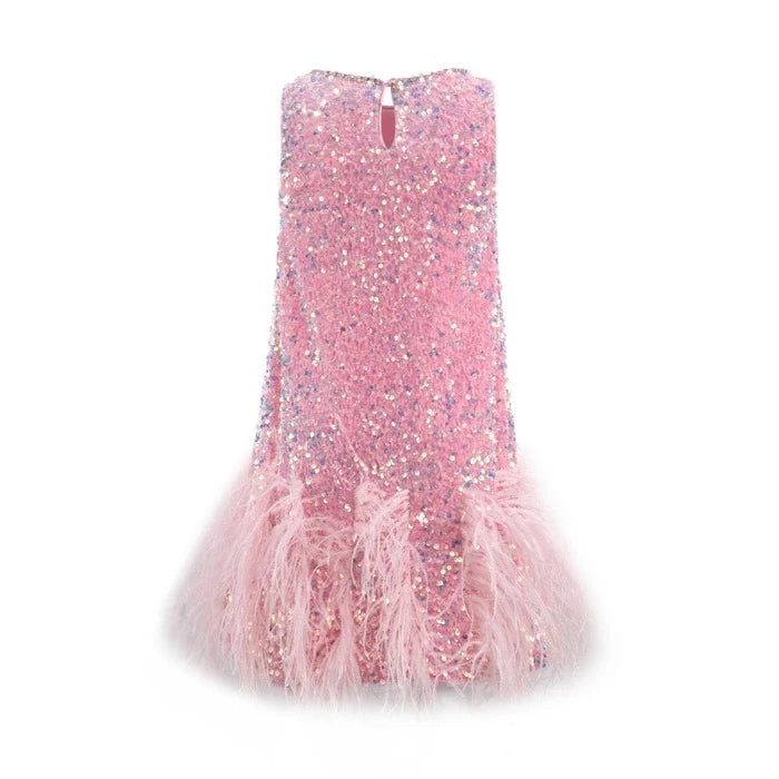 Sequin Feather Pretty Dress