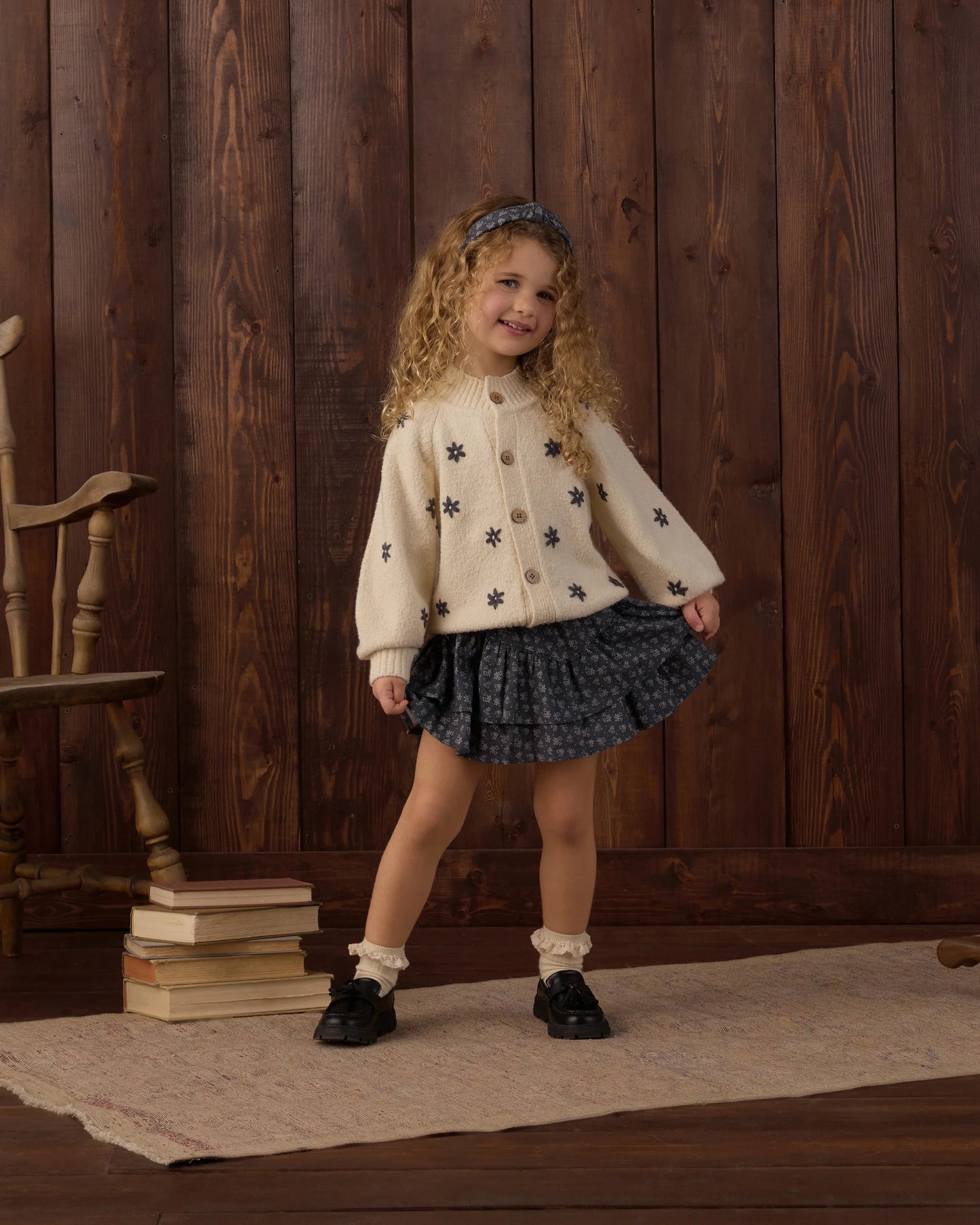 Tulip Cardigan Midnight Daisy