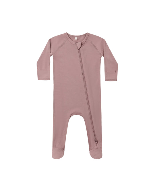 Bamboo Zip Footie Mulberry
