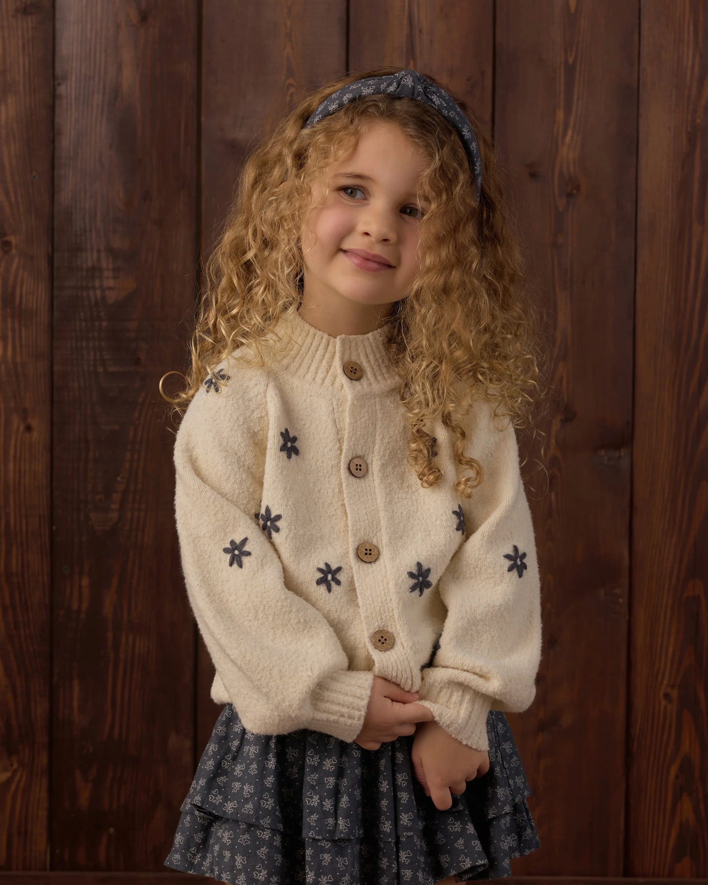 Tulip Cardigan Midnight Daisy