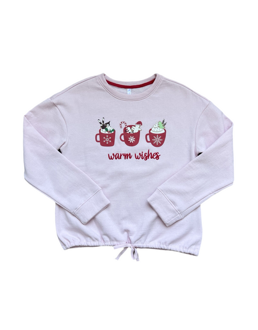 Warm Wishes Hot Cocoa Christmas Holiday Sweatshirt