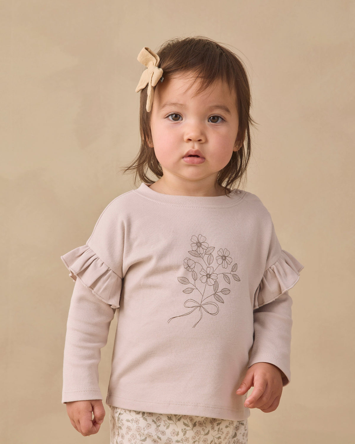 Ruffle Long Sleeve Tee Fleur & Drawstring Pant Floret
