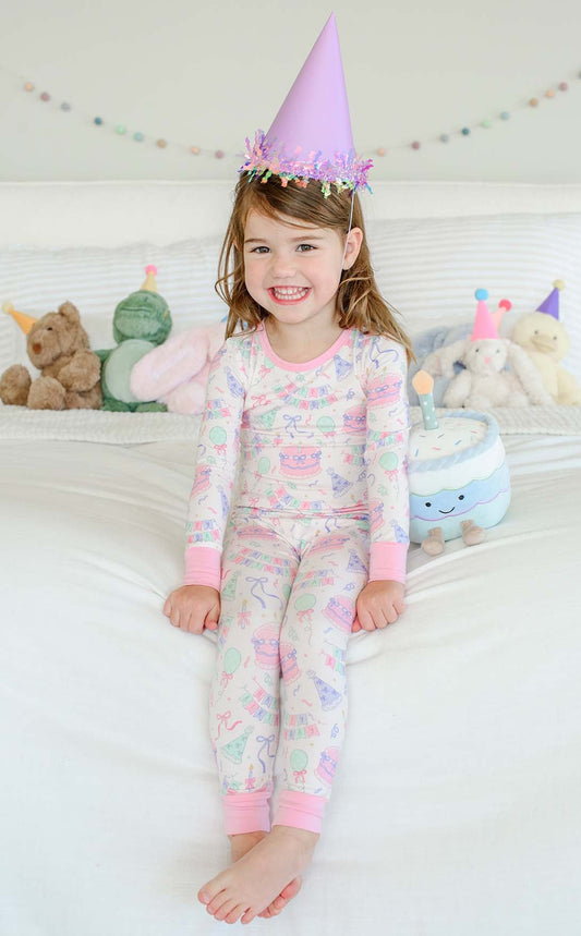 Two-Piece Bamboo Pajamas | Birthday Bash Pink