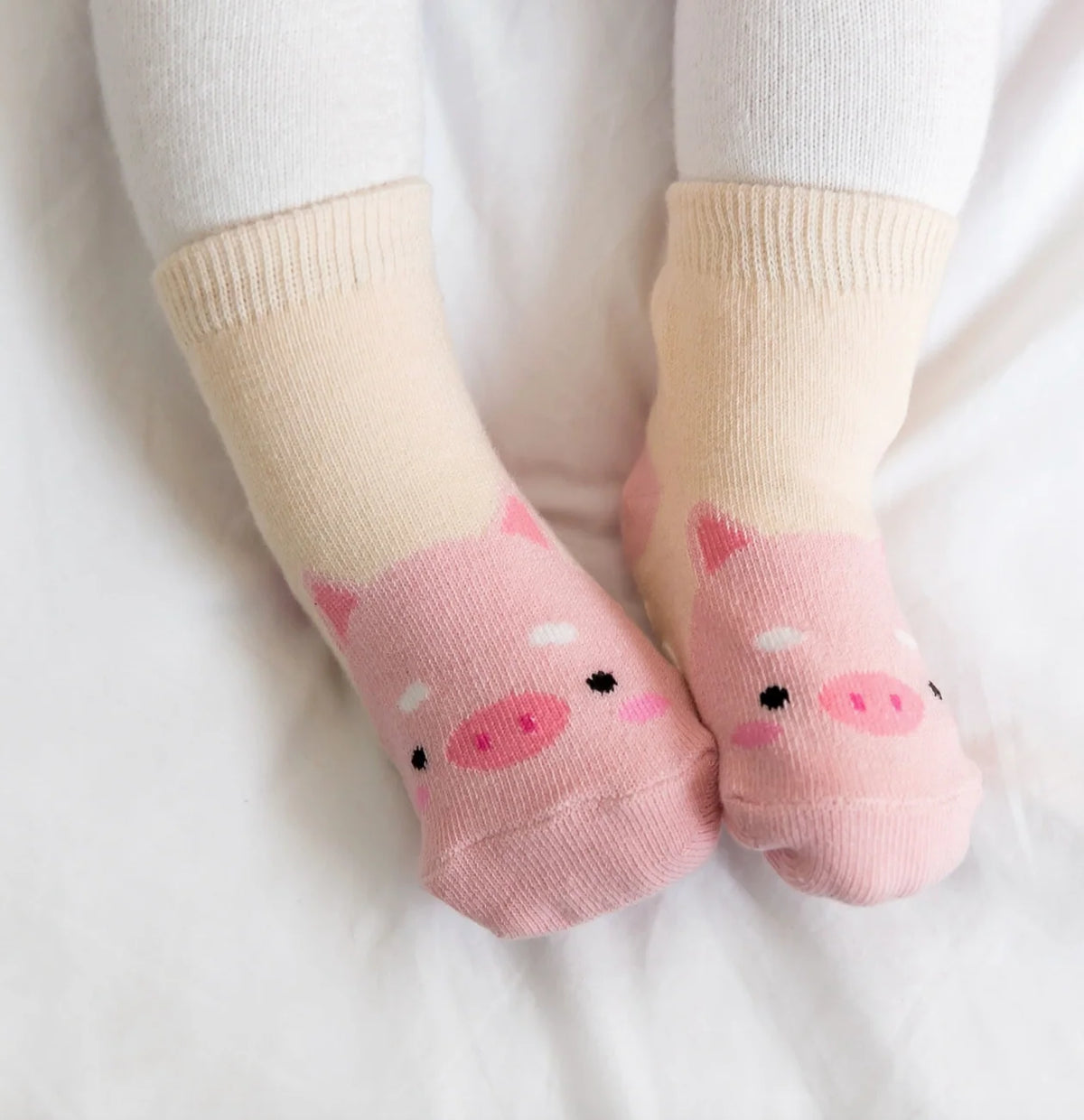 Non-Slip Grip Ankle Socks Pig Zoo