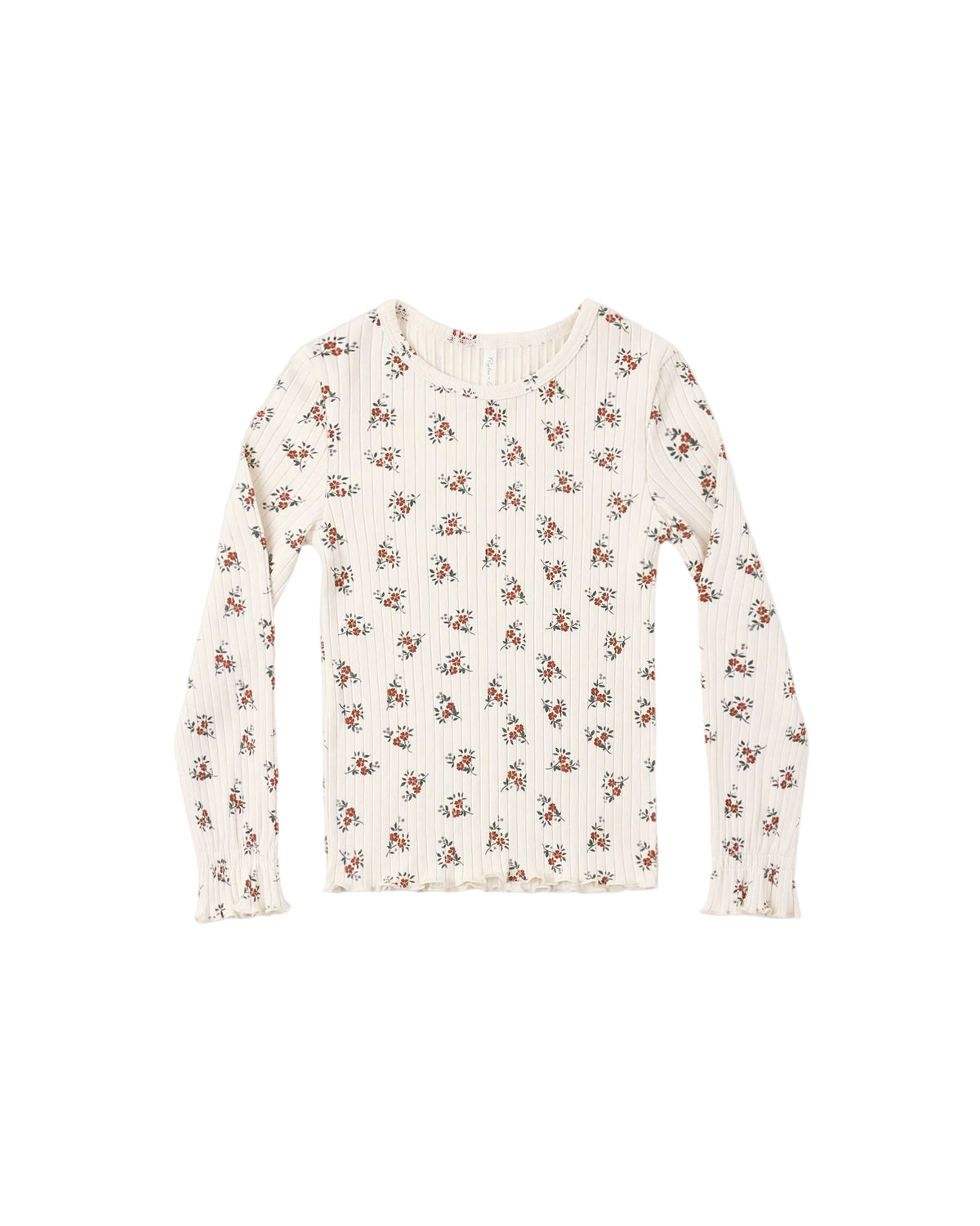 Ribbed Long Sleeve Top Ruby Bloom