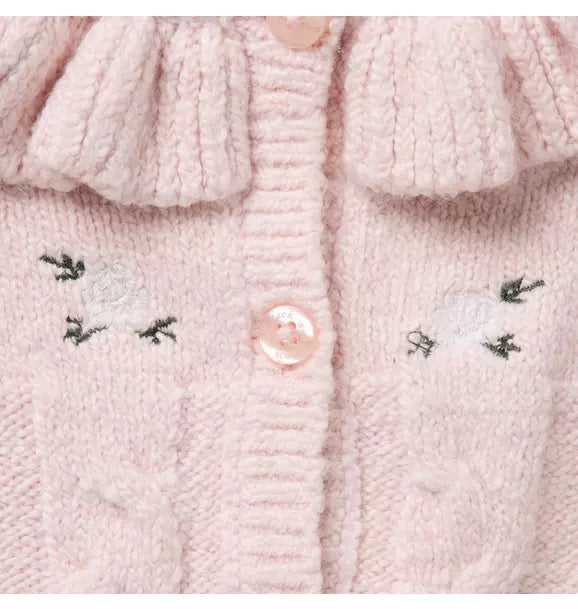 Baby Embroidered Cable Knit One Piece