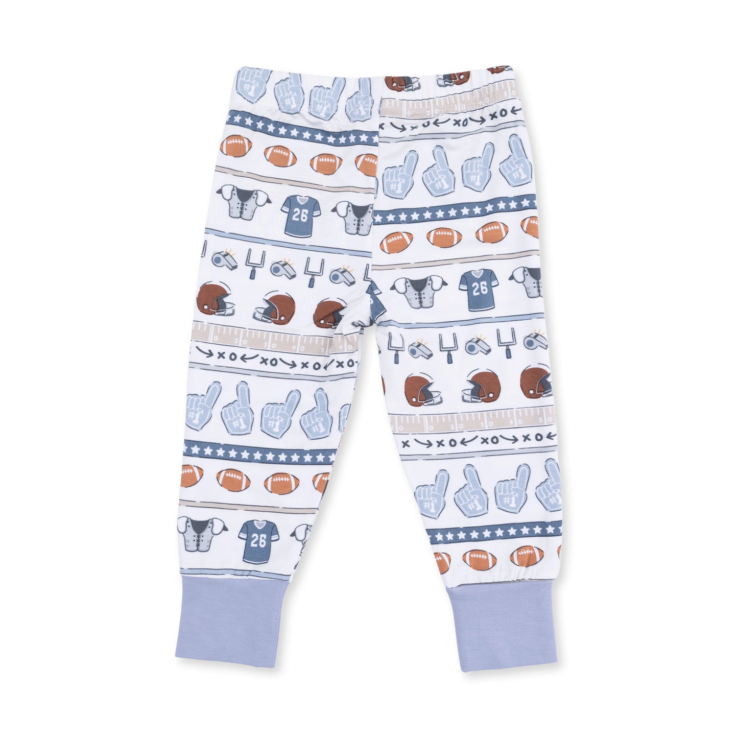 Football Stripe Short Sleeve Loungewear Set