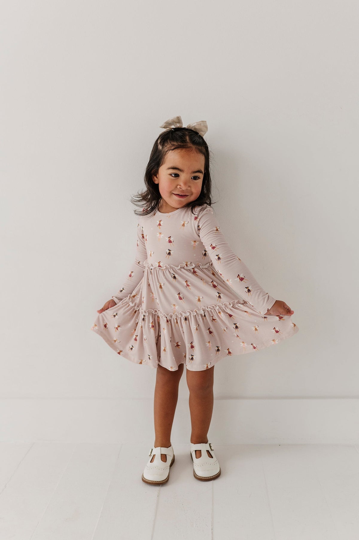 Long Sleeve Double Tiered Dress Fairies