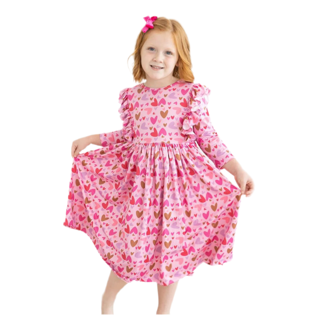 Melt My Heart Ruffle Twirl Dress