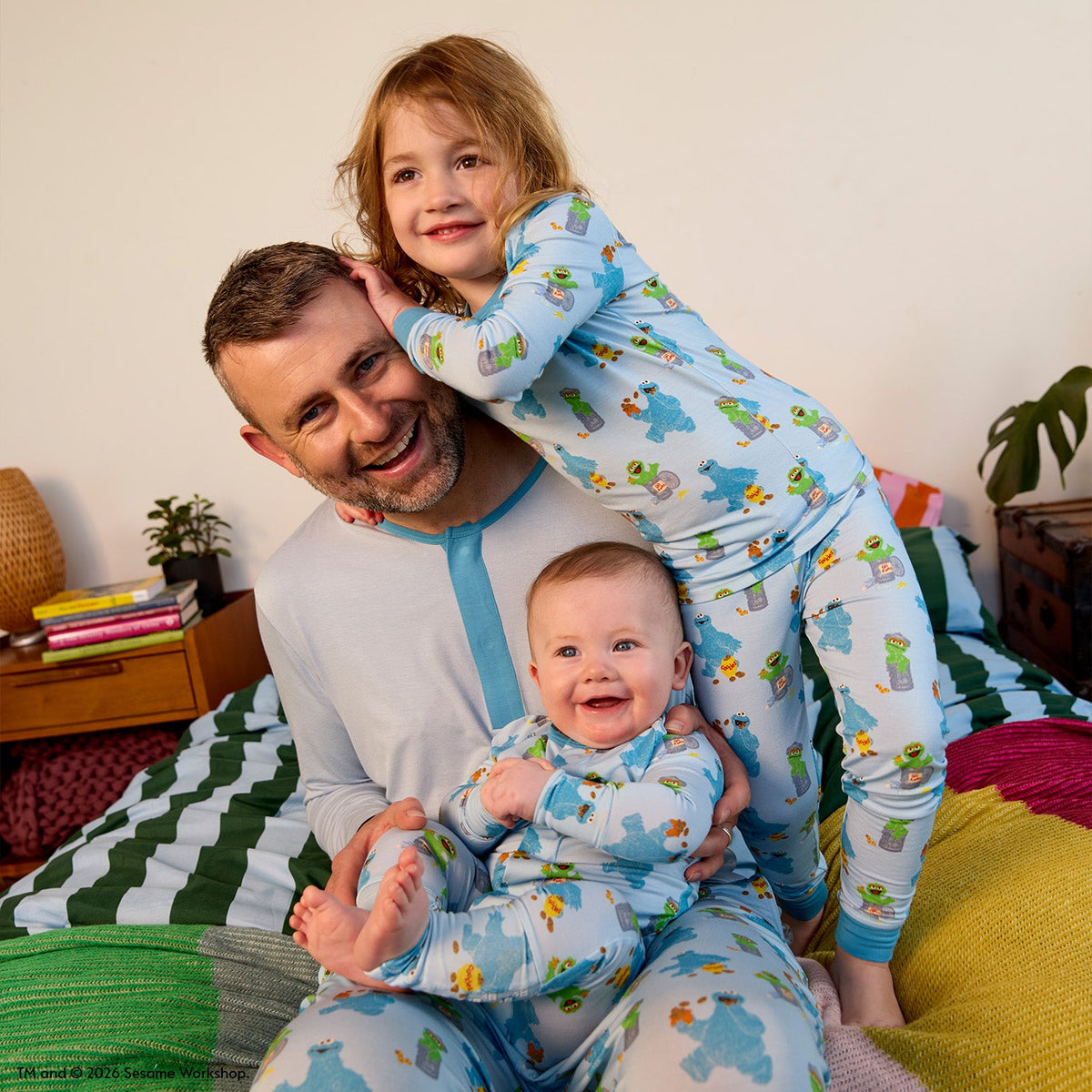 Magnetic Me Cookie Monster Modal Long Sleeve Pajama Set