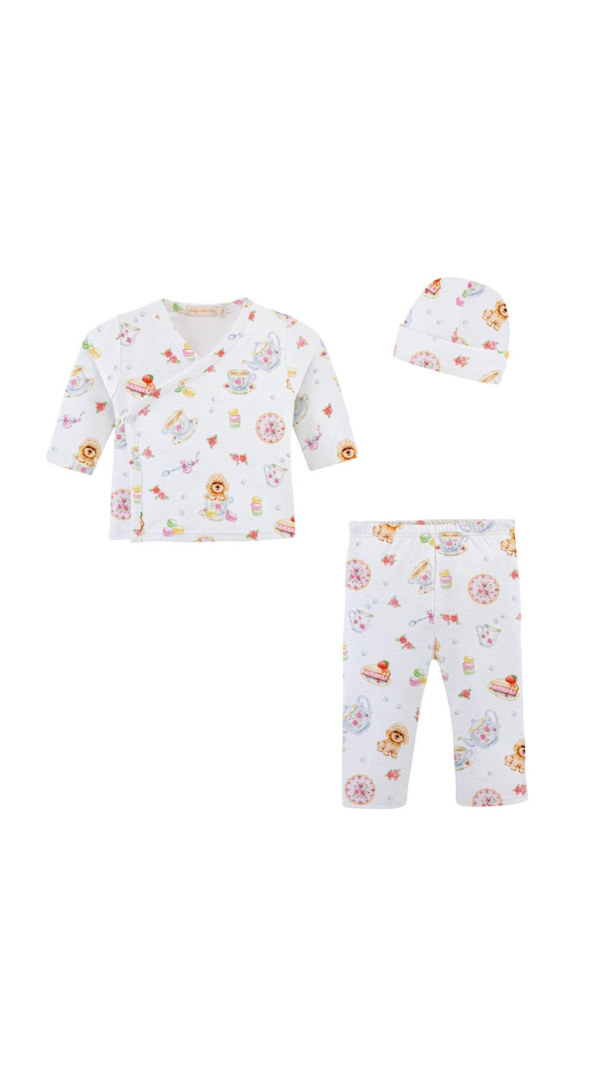 Afternoon Paw-ty Printed Pima Take Me Home With Hat Set
