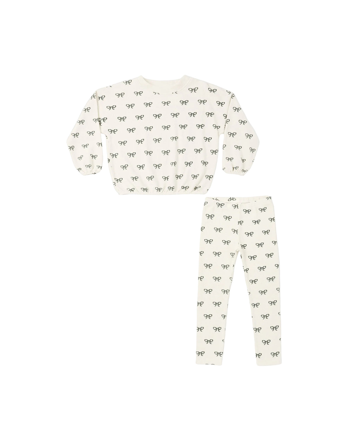Spongey Knit Set Evergreen Bows