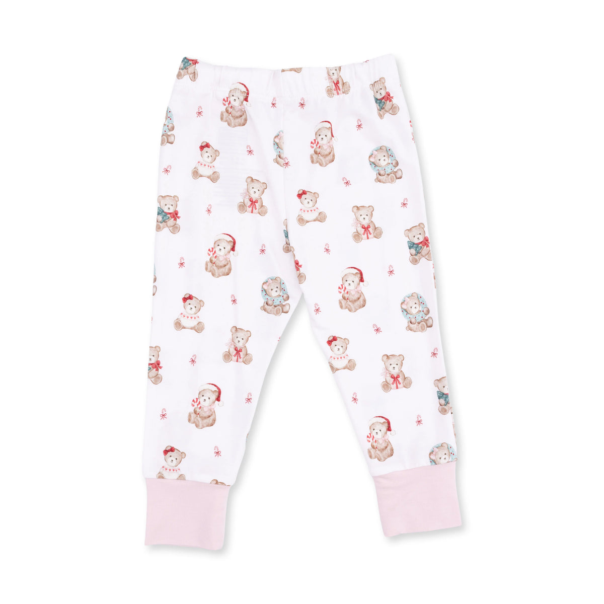 Christmas Teddy Bears Pink Long Sleeve Loungewear Set