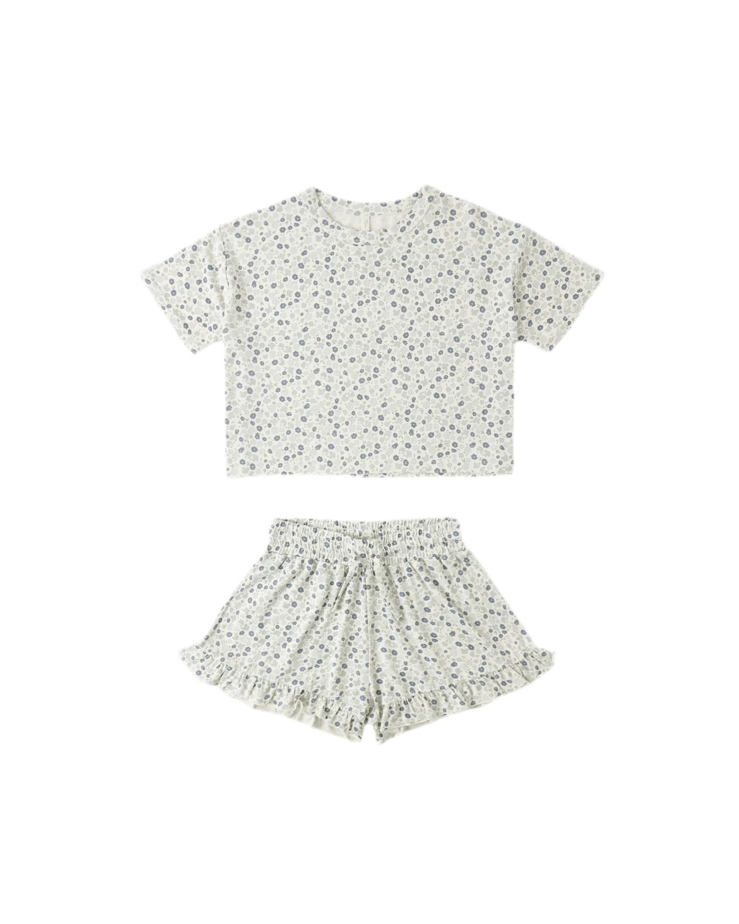 Mosie Set || Blue Ditsy