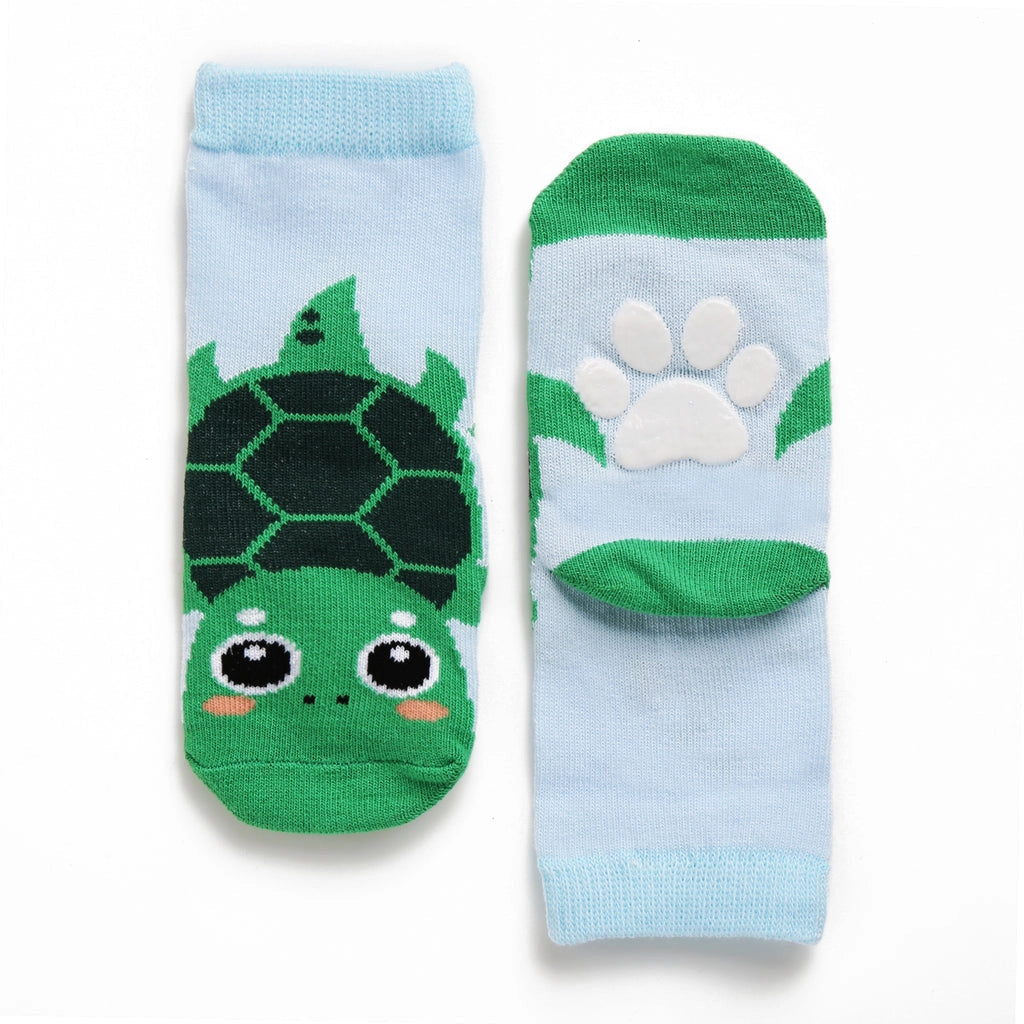 Non-Slip Grip Ankle Socks Turtle Zoo