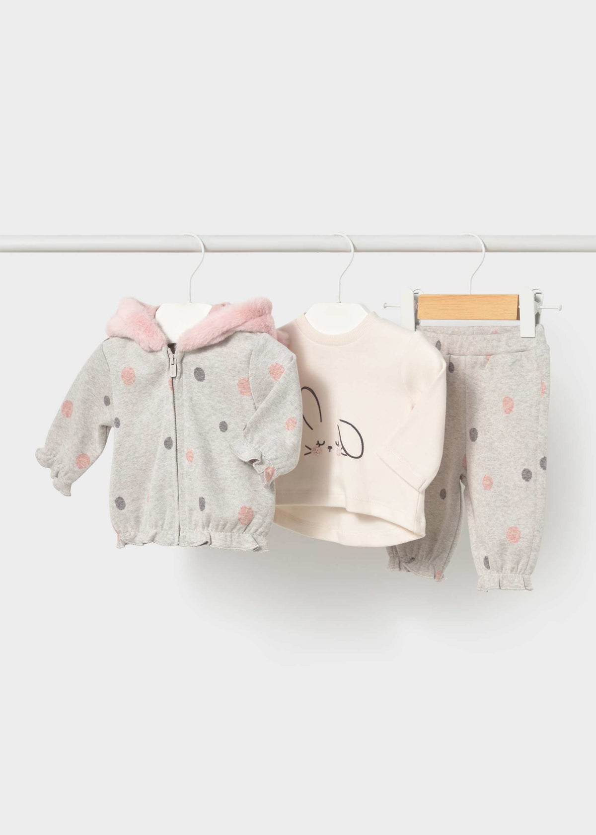 Bunny Polka Dot 3 Piece Tracksuit