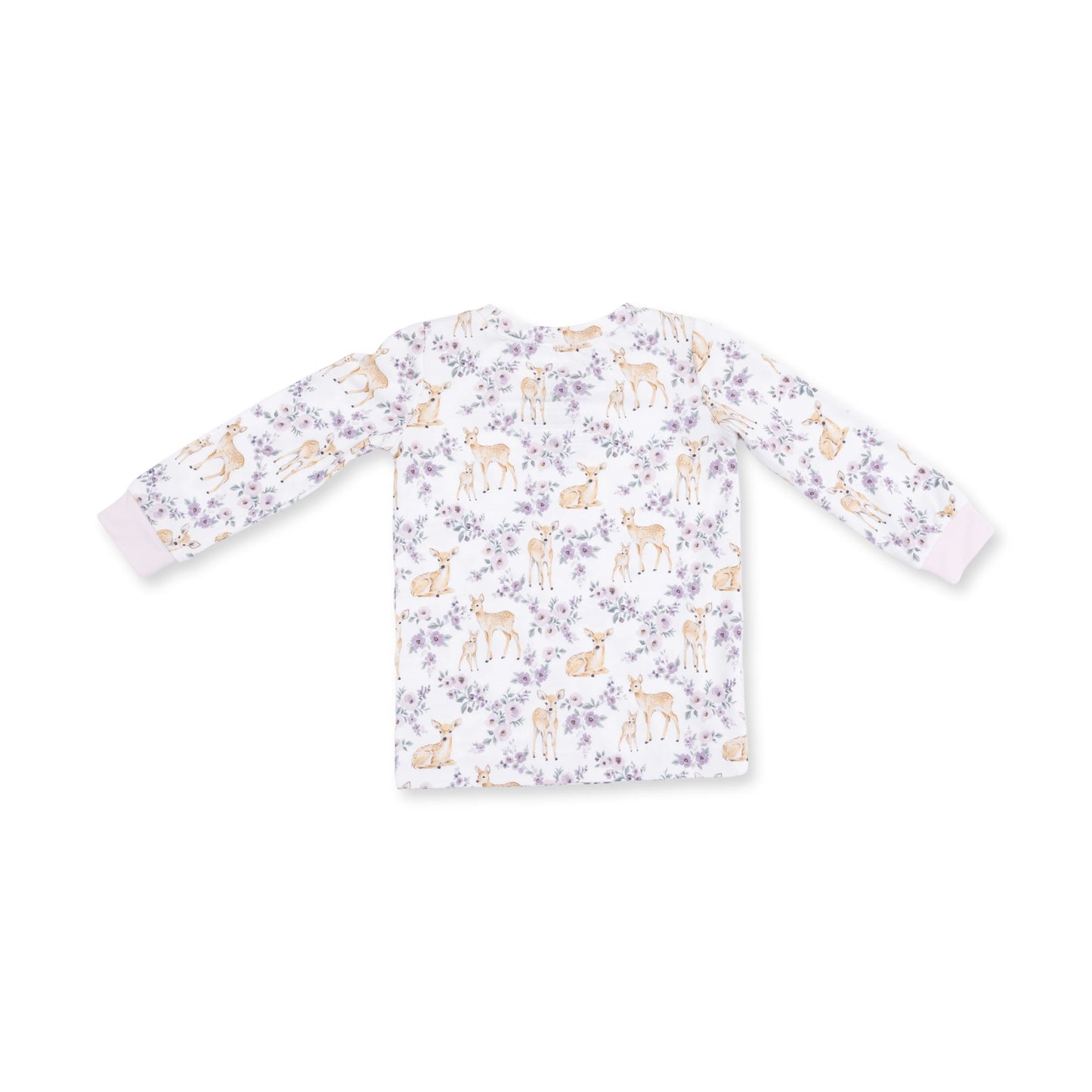 Floral Deer Long Sleeve Loungewear Set