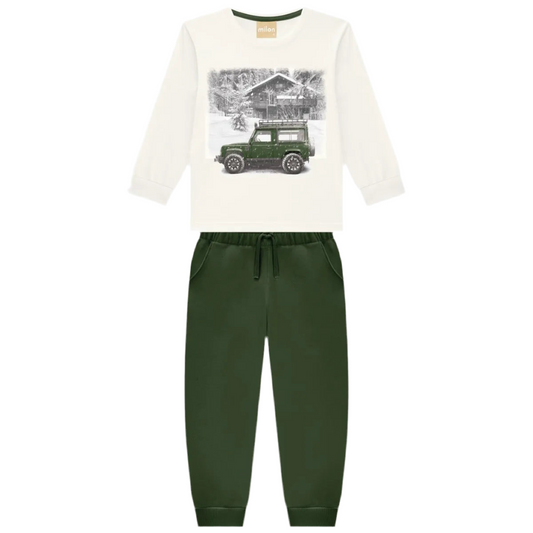 Cream Truck Tee & Jogger Set