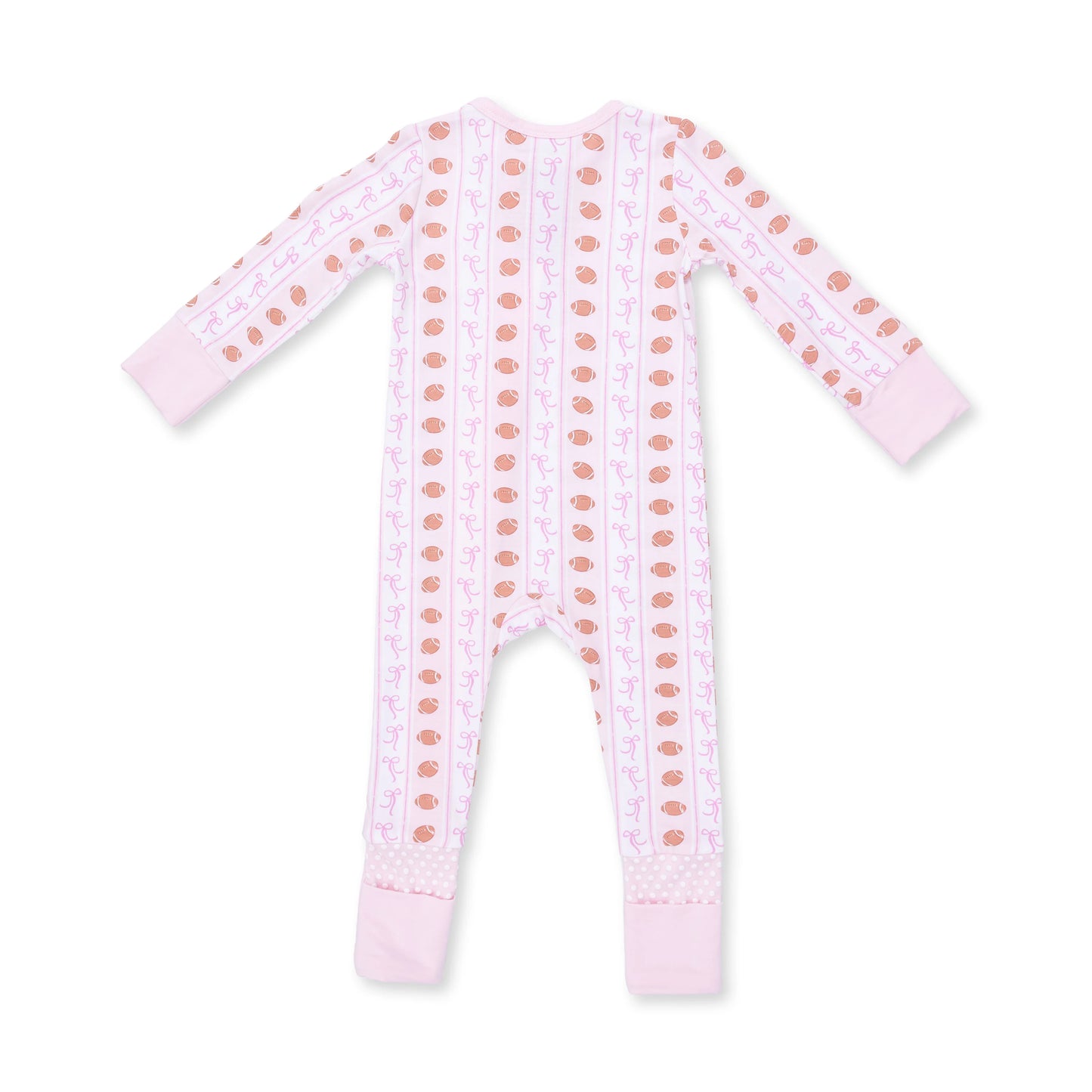 Football Bow Stripe Convertible Romper