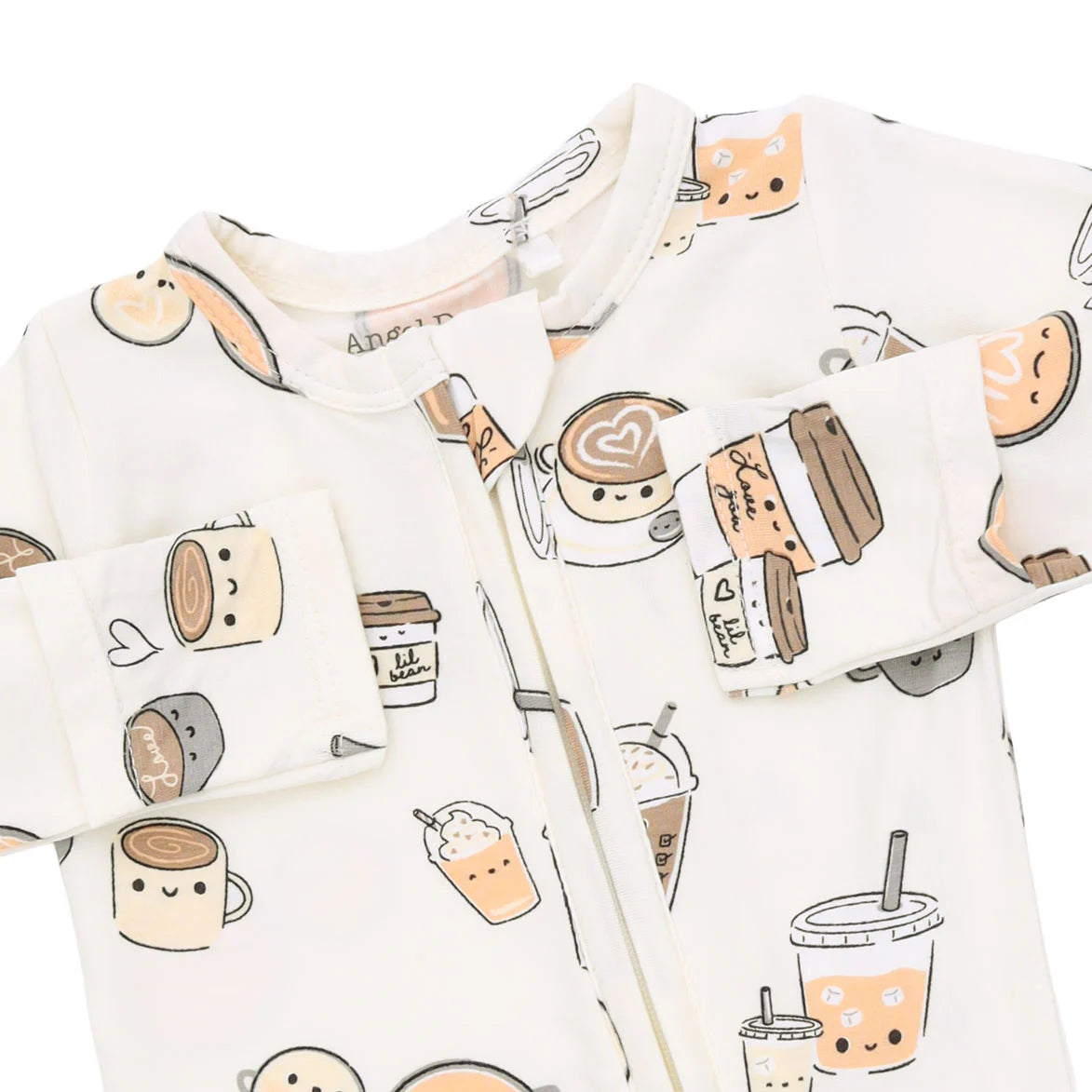 Love You A Latte 2 Way Zipper Footie