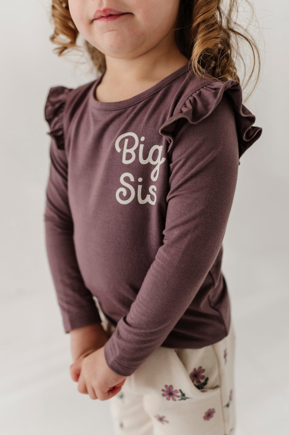 Big Sis Long Sleeve Ruffle Top