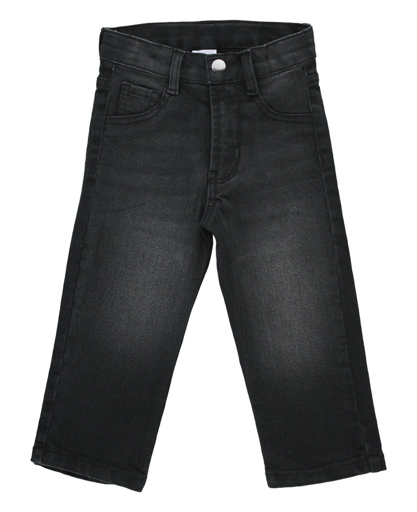 Boys Black Wash Straight Jeans