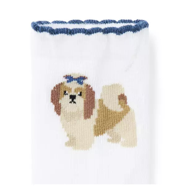 Baby Dog And Flower Sock 2-Pack