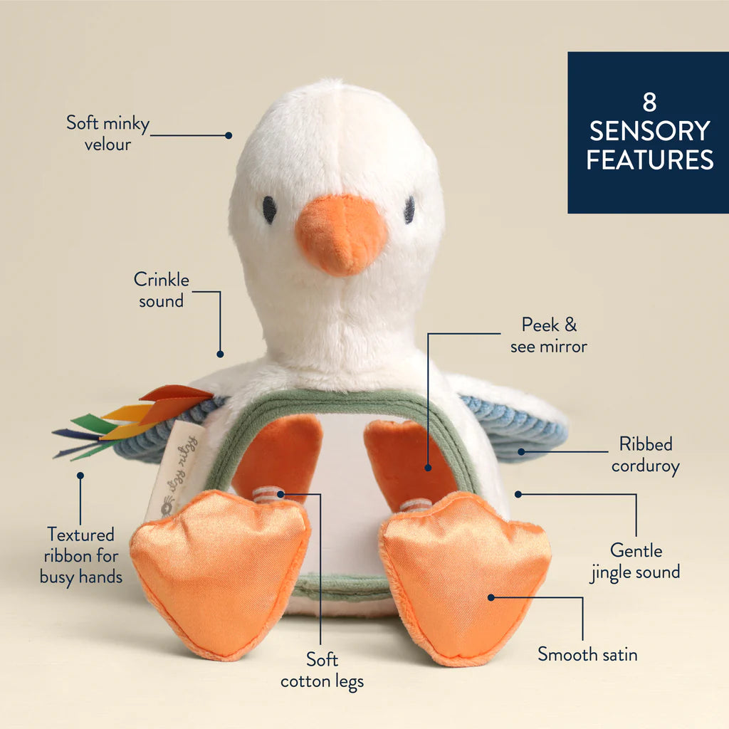 Itzy Bitzy Mirror Sensory Tummy Time Mirror Goose