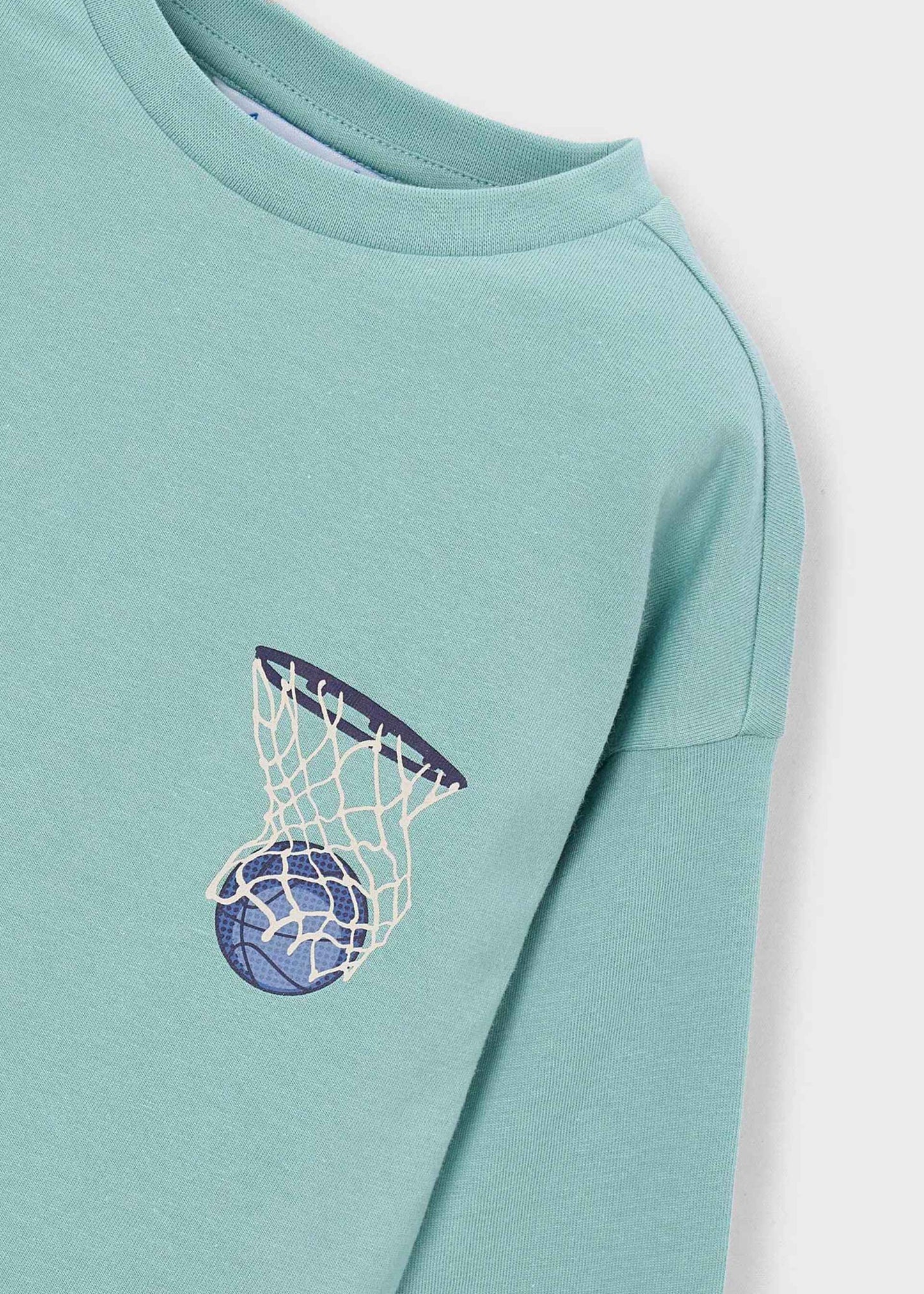 Seafoam Basketball Long Sleeve Tee