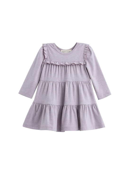Maggie Long Sleeve Ruffle Yoke Tiered Dress