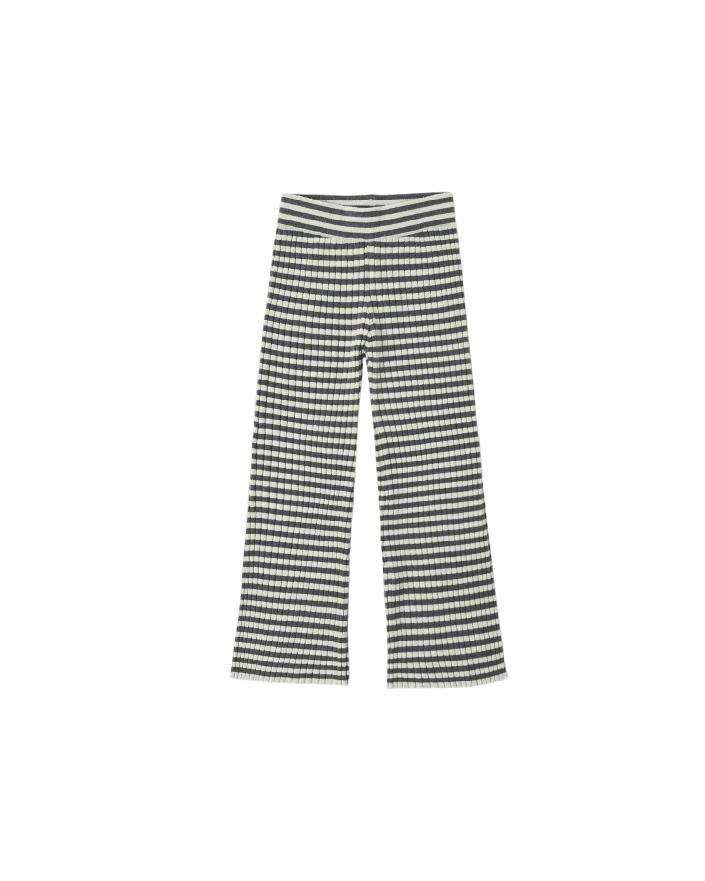 Flare Rib Knit Pant Midnight Stripe