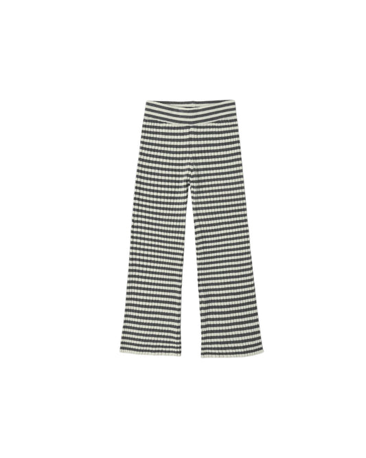 Flare Rib Knit Pant Midnight Stripe
