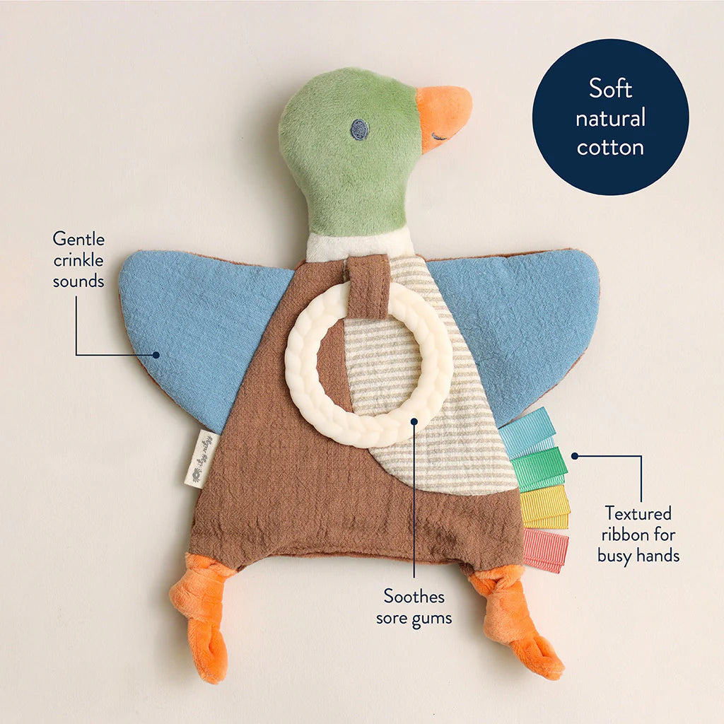 Mallard Duck Bitzy Crinkle™ Sensory Toy with Teether