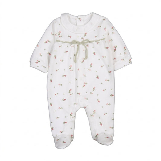Floral Velour Collar Romper